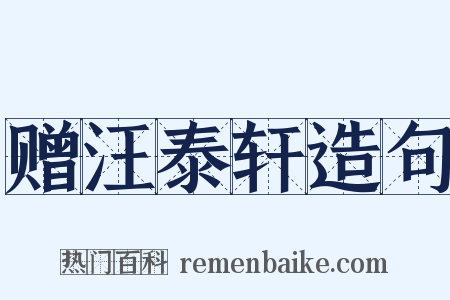 赠汪泰轩造句是什么意思的图片